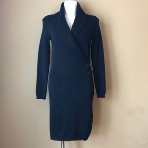 Ralph Lauren Wrap Sweater Dress Navy Size Small